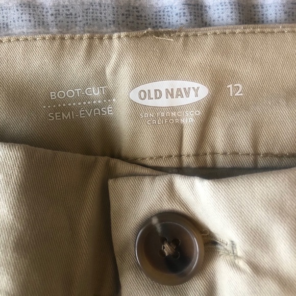 Old navy boot cut khaki pants size 12 - Picture 3 of 4